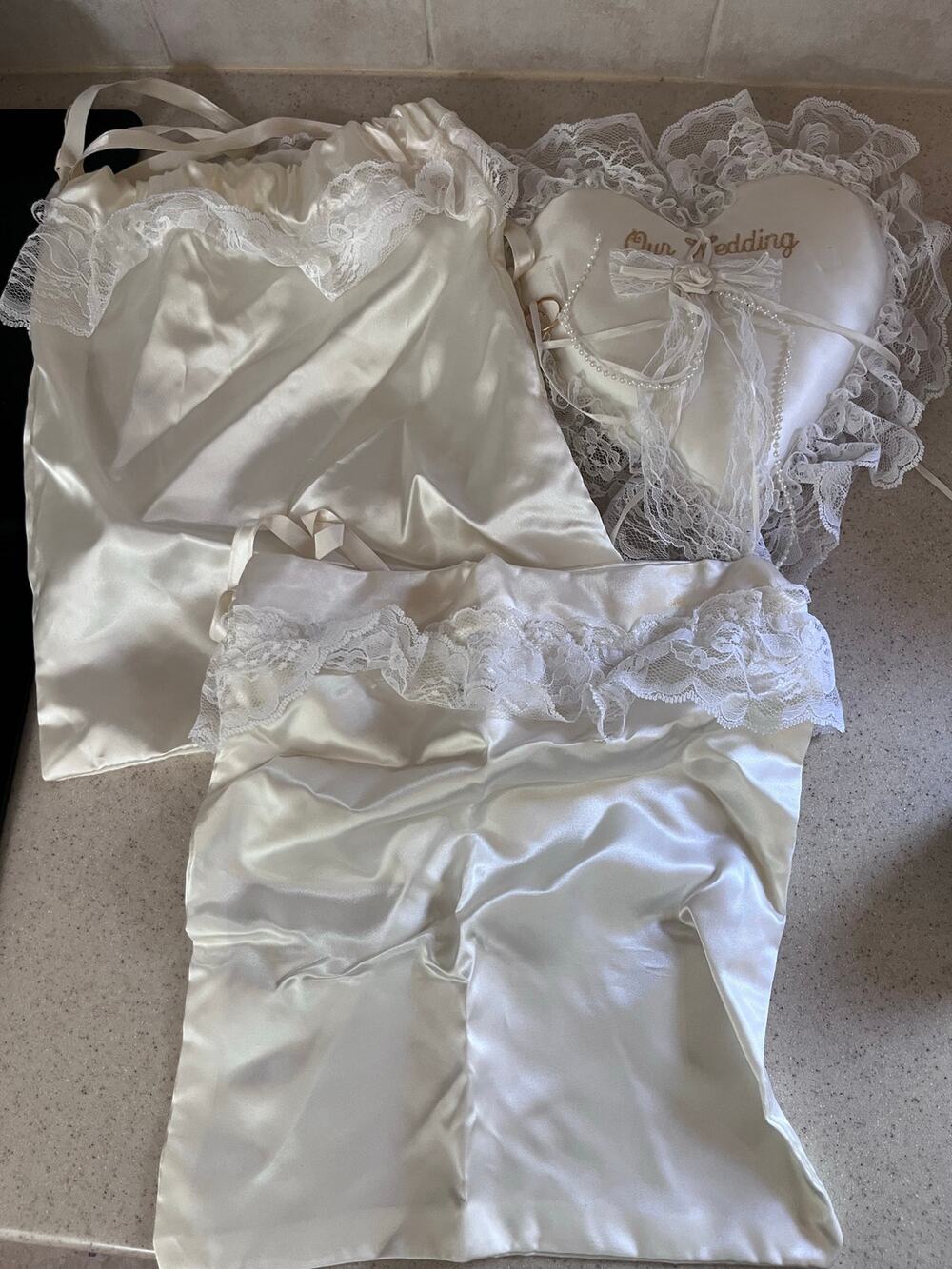 Wedding Ring Pillow and Silk Bags